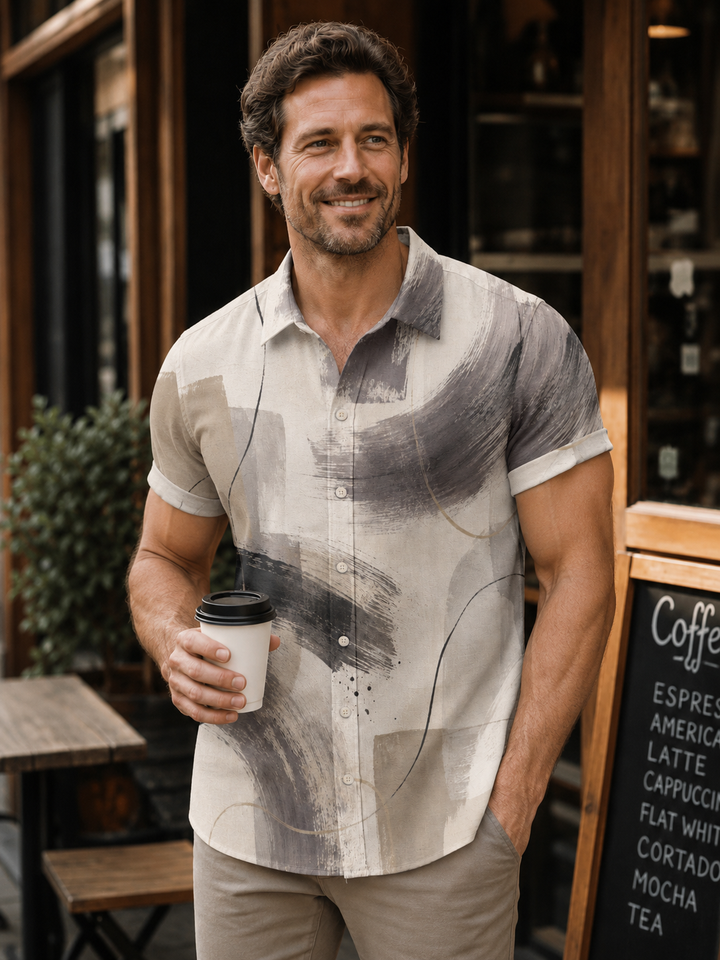 Mofybuy Stone Ink Sweep Shirt
