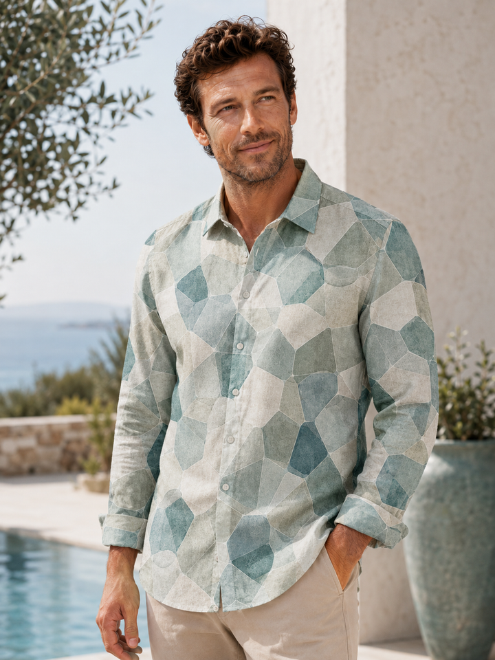 Mofybuy Sea Glass Mosaic Shirt