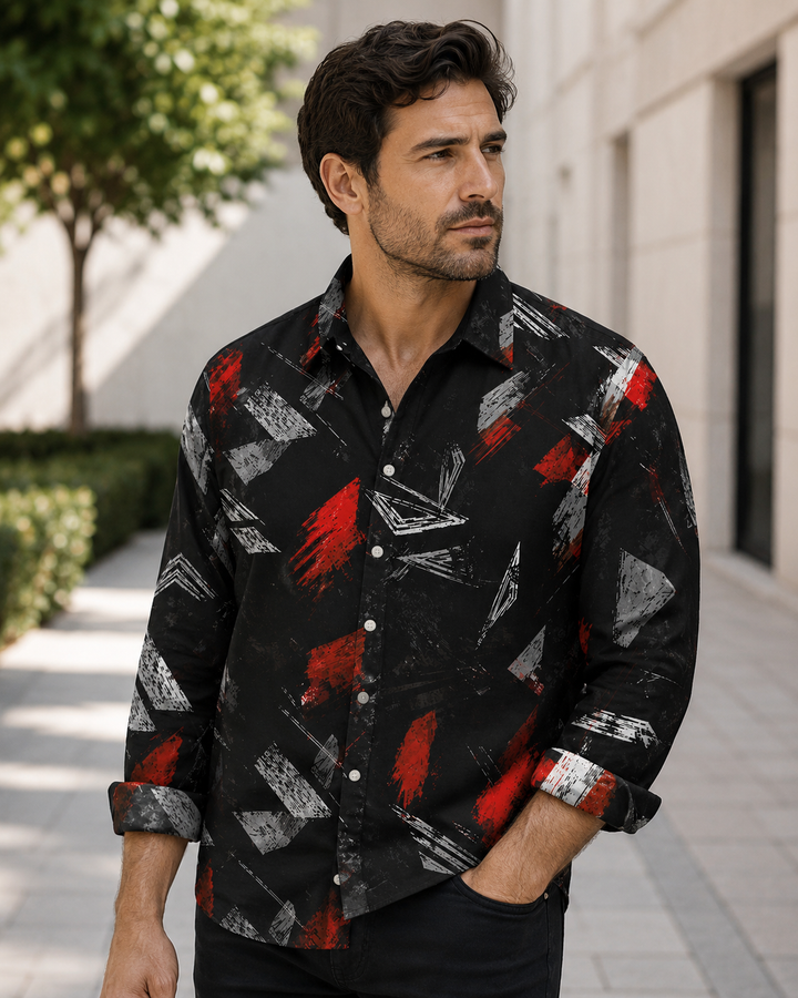 Mofybuy Crimson Shard Shirt