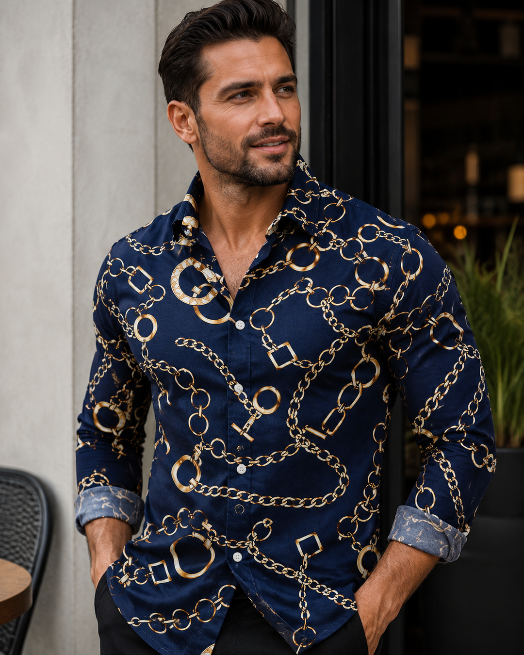 Mofybuy Regal Chain Shirt